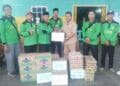 PC LDII Long Ikis salurkan bantuan sembako untuk meringankan beban warga korban kebakaran hebat di Desa Muara Adang, Paser pada bulan Ramadhan ini