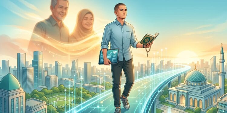 Iustrasi Perjuangan dua dunia generasi pemuda saat ini